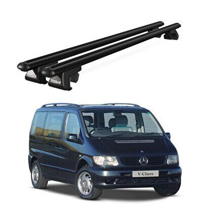Venüs Mercedes-Benz V Series (1996-2003) Uyumlu Siyah Ara Atkı Port Bagaj Tavan Barı