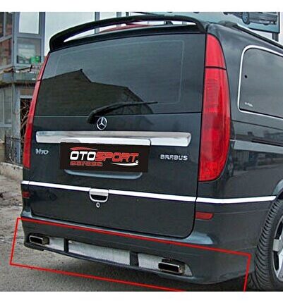 MERCEDES VİTO 2 ARKA TELLİ TAMPON EKİ FİBERGLASS BOYASIZ A+ KALİTE