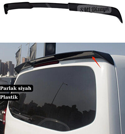 Mercedes W447 Vito Spoiler Spoyler Kanat 2014-2024 Parlak Siyah Plastik