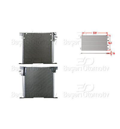 KLIMA RADYATORU 539X541X16 MERCEDES-BENZ VITO 97-03