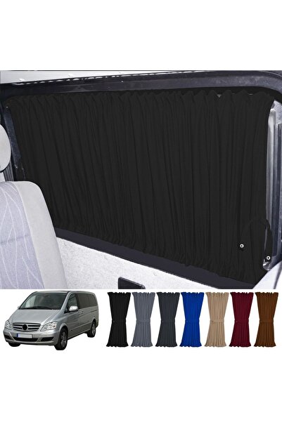 1_org_zoom-10640.jpg Mercedes Vito W639 5 Cam 2003-2014 Uyumlu Siyah Raylı Oto Perde Takımı - Görsel 1
