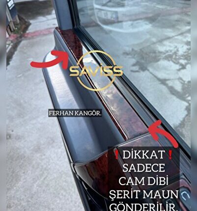 Mercedes-Benz Vito Sağ ve Sol Cam Önü Maun Kaplama [3M Kalitesi] Maun Desen.