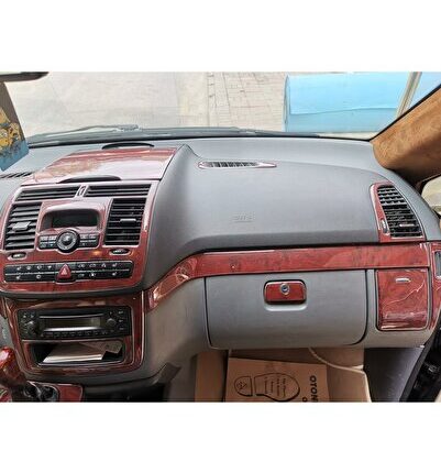 Mercedes Vito W639 FULL SET ÜST KAPAK DAHİL Torpido Konsol Trim Göğüs Kaplama Maun Kaplama MAUN RENK