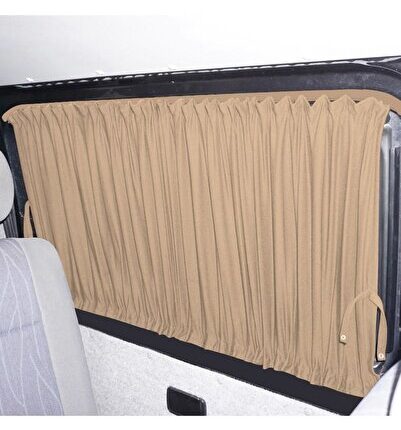 Mercedes Vito 2006-2022 Uyumlu Krem Raylı Oto Perde Takımı