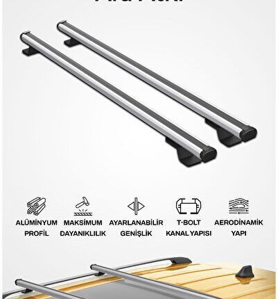 S-Dizayn Mercedes Vito W639 S-Bar Cargo V1 Ara Atkı Tavan Taşıyıcı Barı Gri 155 Cm 2003-2014 A+ Kali