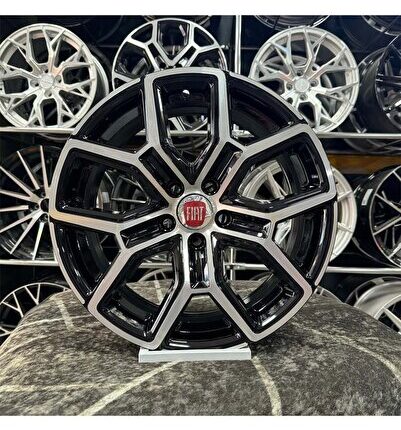 15 inç 5x98 EGEA DOBLO UYUMLU Siyah Elmas Kesim Jant Modeli Fiat