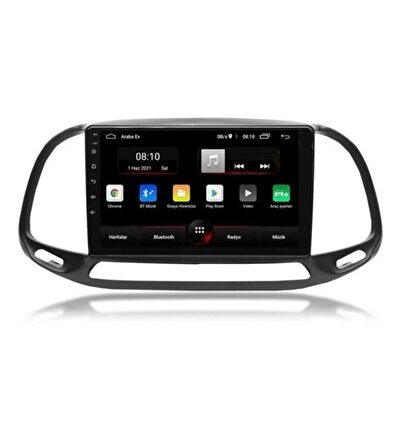 Multimedya Android Teyp Fiat Doblo 4 Uyumlu, 4GB RAM, 64GB Hafıza, Carplay, Kamera
