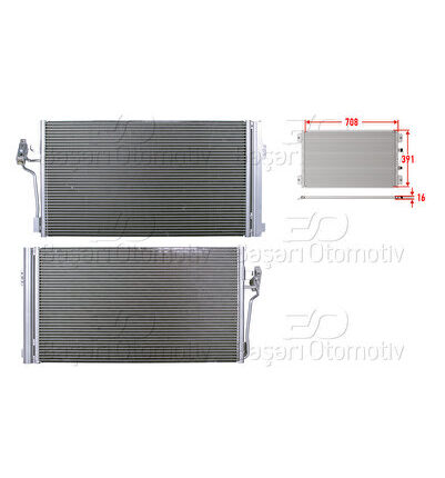 KLIMA RADYATORU 708X391X16 -6398350070- MERCEDES-BENZ VITO 04>