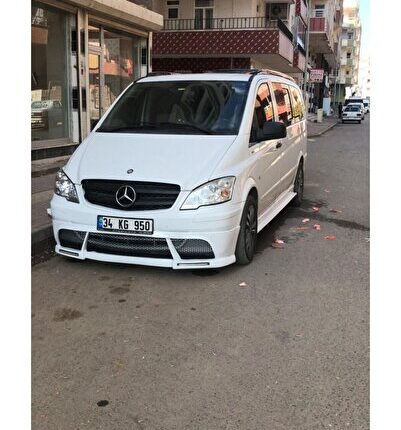 MERCEDES VİTO W639 IZGARALI+LEDLİ ÖN TAMPON EKİ