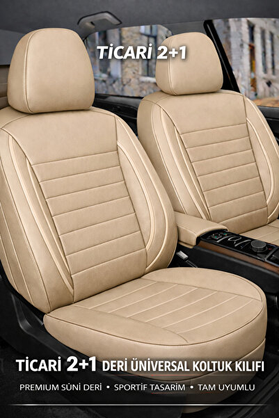 1_org_zoom-1875.jpg Opel Combo 2013-2018 2+1 Uyumlu Deri Koltuk Kılıfı Jetdrive Serisi Bej - Görsel 1