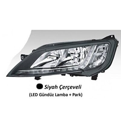 DEPOMIX FAR MOTORLU SOL - SİYAH ÇERÇEVELİ LED BALLAST DAHİL DUCATO MAXI -P.BOXER - (192538) C.JUMP