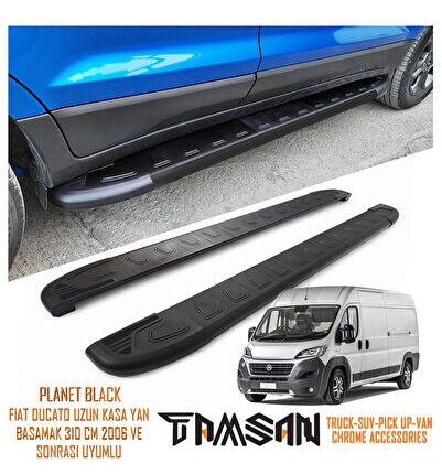 FIAT DUCATO UZUN KASA PLANET MODEL YAN BASAMAK SİYAH 310 CM 2006 VE SONRASI UYUMLU