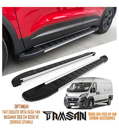 FIAT DUCATO ORTA KASA OPTIMUM MODEL YAN BASAMAK GRİ 263 CM 2006 VE SONRASI UYUMLU