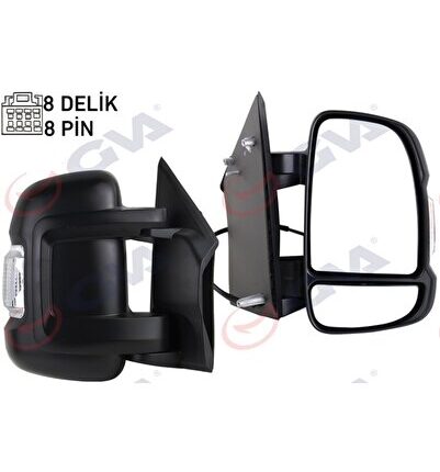 DEPOMIX DIŞ DİKİZ AYNASI SAĞ DUCATO-BOXER-JUMPER 06 ELEKTRİKLİ ISITMALI SİNYALLİ KISA (160651) KOL
