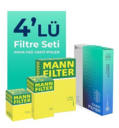 Mann Fiat Ducato 2.3 multıjet Dizel Filtre Kw82 Hp111 Seti 2006-2024 (F1AE3481G) 4LÜ SET