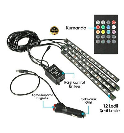 Volkswagen Transporter T5-T6 2010-2011-2012-2013-2014-2015 Oto Ayakaltı Led Aydınlatma