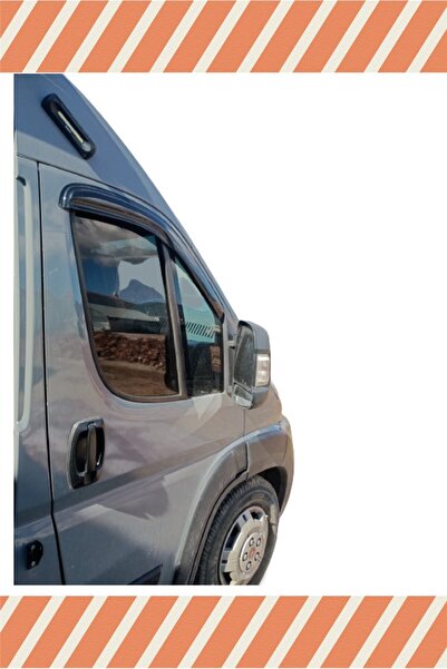 1_org_zoom-4290.jpg Fiat Ducato 2006-2017 Modellerine Özel 2'li Parlak Siyah Mügen Tip Cam Rüzgarlığı - Görsel 1