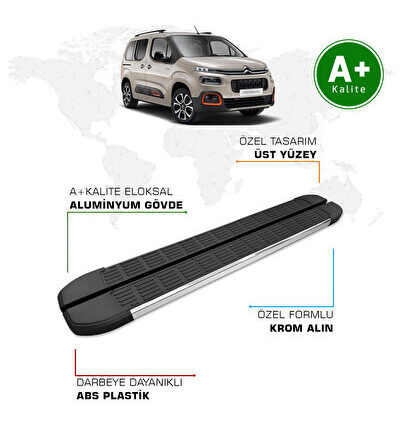 Citroen Berlingo Yan Basamak Kısa Şasi 2019 Model ve Sonrası S-Line