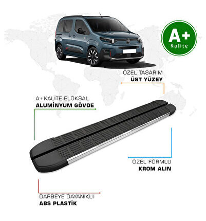 Citroen Berlingo Yan Basamak Kısa Şasi 2024 Model ve Sonrası S-Line