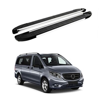 Mercedes-Benz Vito (W447) 2015-2025 / Uzun Şasi Yan Basamak Another Gri