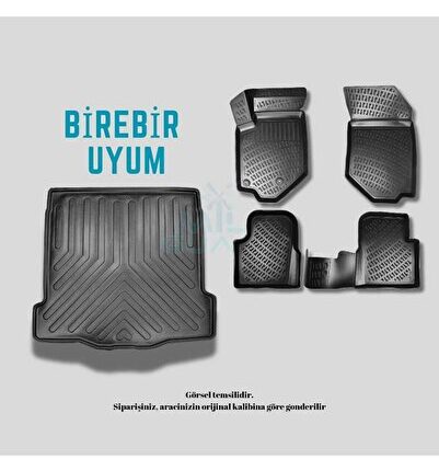 MİLLGUARD Citroen Berlingo 1998-2008 3D Lazer Kesim Bagaj Havuzu  ve Paspas Takımı