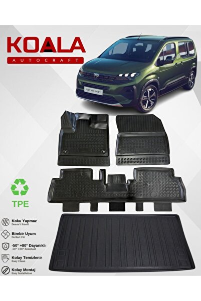 1_org_zoom-5923.jpg Peugeot Rifter (2019+sonrası) Ile Uyumlu - Araca Özel Paspas ve Bagaj Havuzu - Görsel 1