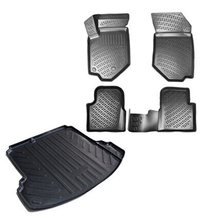 Citroen Berlingo Feel Paket 2019 Araca Özel Üretim 3D Havuzlu Paspas ve Bagaj Havuzu