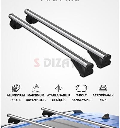 S-Dizayn Citroen Berlingo S-Bar Atlas V1 Ara Atkı Tavan Taşıyıcı Barı Gri 130 Cm 1996-2008 A+ Kalite