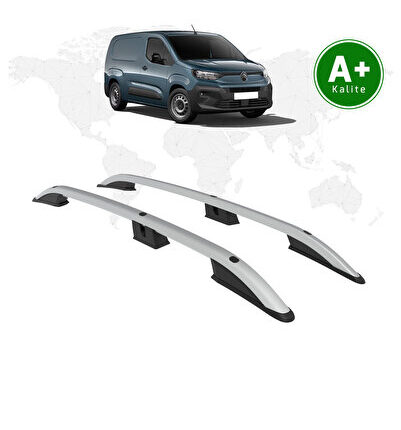 Citroen Berlingo Panelvan Tavan Çıtası Uzun Şasi 2024 Model ve Sonrası Gri