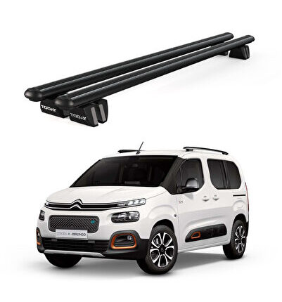 Pençe Citroen Berlingo (2019 ve sonrası) Uyumlu Siyah Ara Atkı 135cm Port Bagaj Tavan Barı