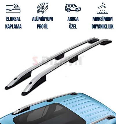 S-Dizayn Citroen Berlingo 2 Aluminyum Gri Tavan Çıtası 2008-2018 A+ Kalite CI-BL2-STV-GR