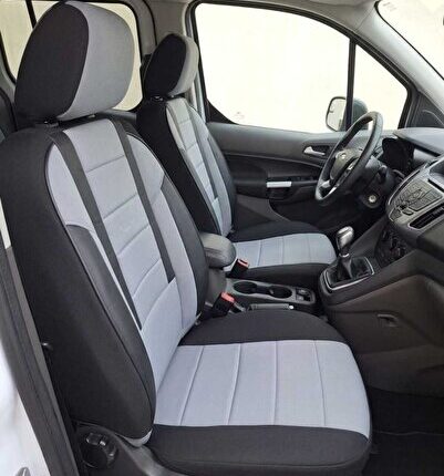 Citroen Berlingo İle Uyumlu Tam Set Oto Koltuk Kılıfı Arka koltuk 2+1 Favori Serisi Gri