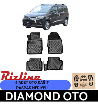 Toyota Proace City van 3d havuzlu paspas 2019-2020-2021-2022-2023-2024-2025-2026