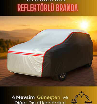 Citroen e-Berlingo Uyumlu Kırmızı Dikişli Reflektörlü Gri Siyah Araba,Oto Branda