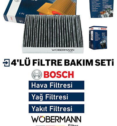 + Bosch Citroen Berlingo 1.6 Hdi Filtre Bakım Seti 2006-2013 4K