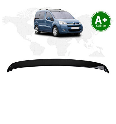 Citroen Berlingo Tepee Bagaj Üstü Spoiler Parlak Siyah (Piano Black) 2008 – 2018 Model