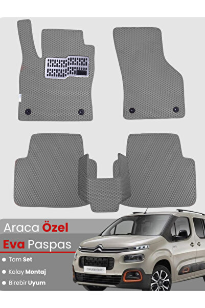 1_org_zoom-7068.jpg CİTROEN BERLİNGO (2018-2024) Uyumlu EVA Paspas Tam Set–Araca Özel,Su Geçirmez,Kolay Montaj - Görsel 1