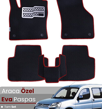 CİTROEN BERLİNGO (2008-2018) Uyumlu EVA Paspas Tam Set–Araca Özel,Su Geçirmez,Kolay Montaj