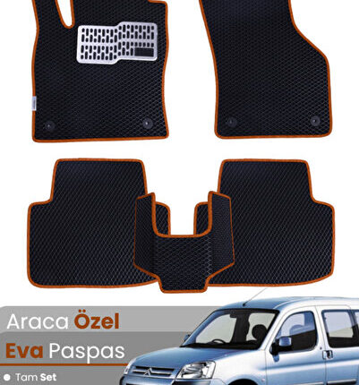 CİTROEN BERLİNGO (2008-2018) Uyumlu EVA Paspas Tam Set–Araca Özel,Su Geçirmez,Kolay Montaj