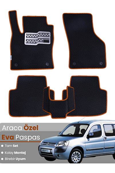 1_org_zoom-7078.jpg CİTROEN BERLİNGO (2008-2018) Uyumlu EVA Paspas Tam Set–Araca Özel,Su Geçirmez,Kolay Montaj - Görsel 1