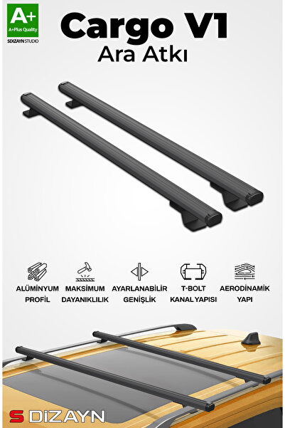 1_org_zoom-7152.jpg S-Dizayn Citroen Berlingo S-Bar Cargo V1 Ara Atkı Tavan Taşıyıcı Barı Siyah 130 Cm 1996-2008 A+ Kali - Görsel 1