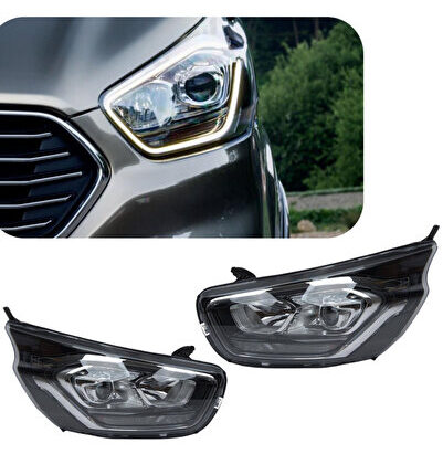 Ford Custom Ledli, Mercekli, Beyin Dahil Far Takım Sağ-Sol 2018-2023