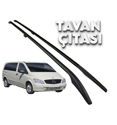 VİTO EXTRA UZUN ŞASE TAVAN ÇITASI SİYAH RENK 2010 2011 2012 2013 2014