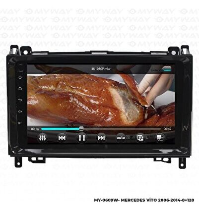 Araç Multimedya Mercedes Vito Android 12 Carplay 4Gb Ram + 64Gb Hdd 2006-2014 Navigasyon Ekran MYW