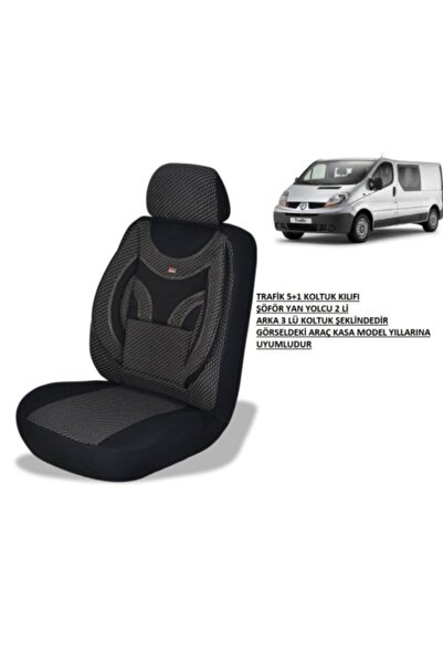 0_org_zoom-465.jpg Renault Trafik Koltuk Koltuk Kılıfı Siyah 5+1 2004/2014 Yıl Arası Kasa - Görsel 1