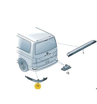 Arka Tampon Reflektoru Sag Transporter T7 2016-
