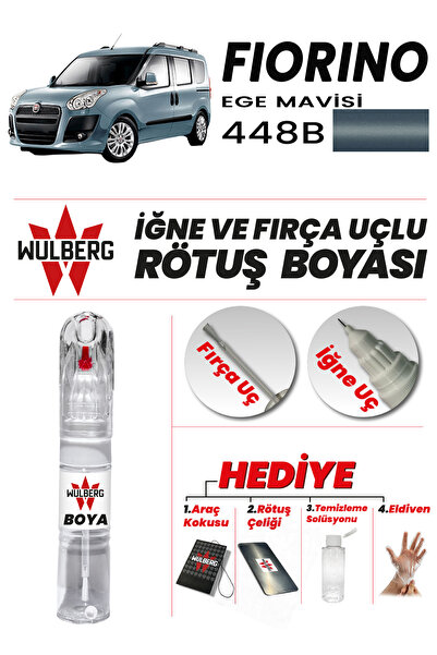 1_org_zoom-10487.jpg Fiat Fiorino Ege Mavisi 448B Rötuş Boya 25 ml İğne & Fırça Uçlu Kalıcı Çizik Giderici - Görsel 1