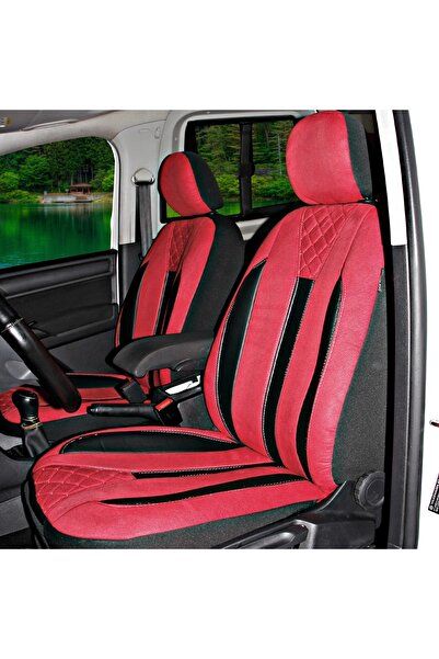 1_org_zoom-12573.jpg Renault Kangoo 2008-2021 Uyumlu Kırmızı Ticari Tay Tüyü Koltuk Kılıfı - Görsel 1