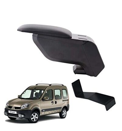 Renault Kangoo 2003 Delmesiz Çelik Ayaklı Siyah Kolçak Kol Dayama