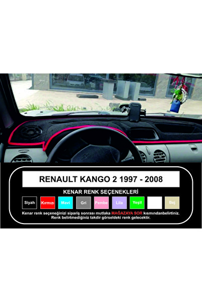 1_org_zoom-12605.jpg Renault Kangoo 2 Modellerine Uygun Torpido Koruma Halısı Siyah Kenar Renk Kırmızı - Görsel 1
